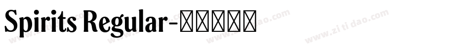 Spirits Regular字体转换